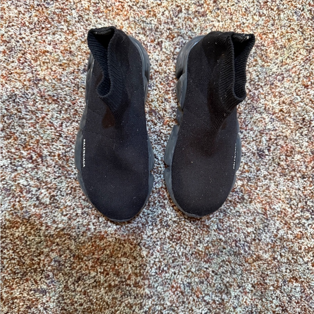 Authentic Balenciaga Toddler Sneaker Boots Unisex - Black
